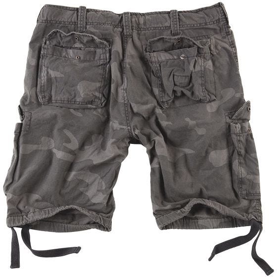 Surplus shorts vintage effetto slavato Airborne in Black Camo
