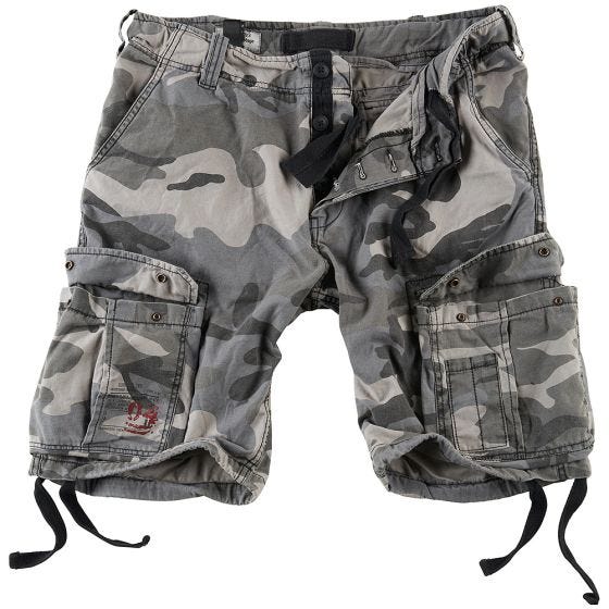 Surplus shorts vintage effetto slavato Airborne in Night Camo