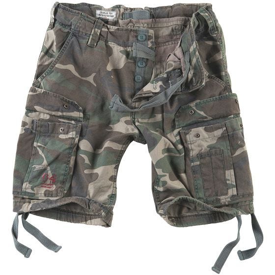 Surplus shorts vintage effetto slavato Airborne in Woodland