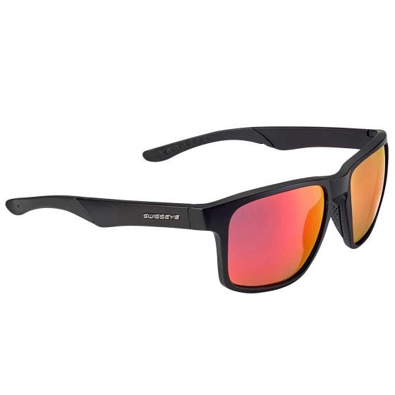 Swiss Eye Occhiali da sole Life - Lente BR Revo fumé / Nero opaco/Montatura nera