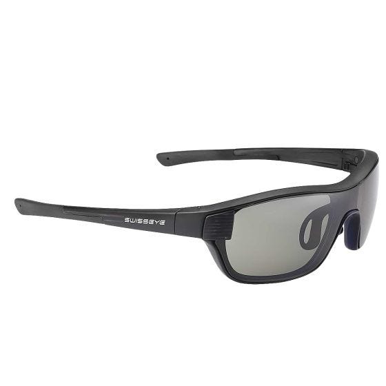 Swiss Eye Occhiali da sole M-Cover S - Fumo + arancione + lenti trasparenti / montatura nera opaca