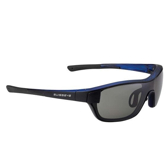 Swiss Eye Occhiali da sole M-Cover S - Fumo + Arancione + Lente Trasparente / Montatura Blu Brunito