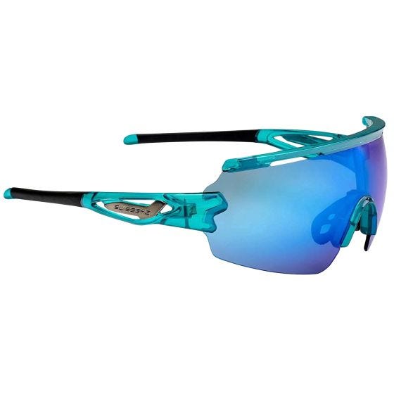 Swiss Eye Occhiali da sole Signal RX Lente - Revo blu fumo / montatura blu/nera in cristallo laser lucido