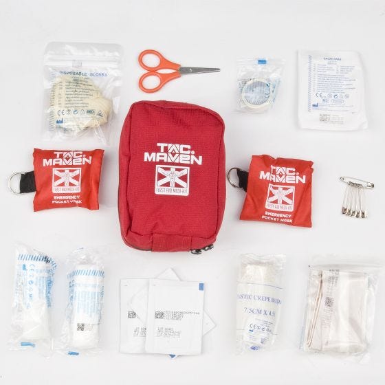 TAC MAVEN Kit di pronto soccorso Hippokrates - rosso