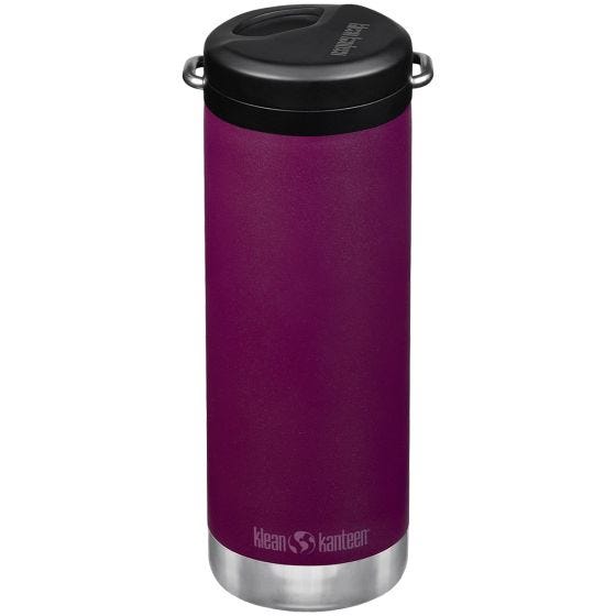 Klean Kanteen borraccia termica TKWide con tappo tazza caffè takeaway 473ml Twist Cap w/Straw - Purple Potion