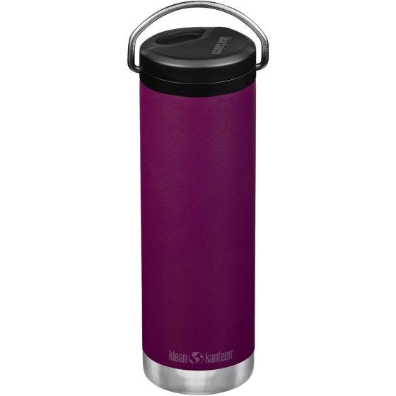 Klean Kanteen borraccia termica TKWide con tappo tazza caffè takeaway 592ml Twist Cap w/Straw - Purple Potion