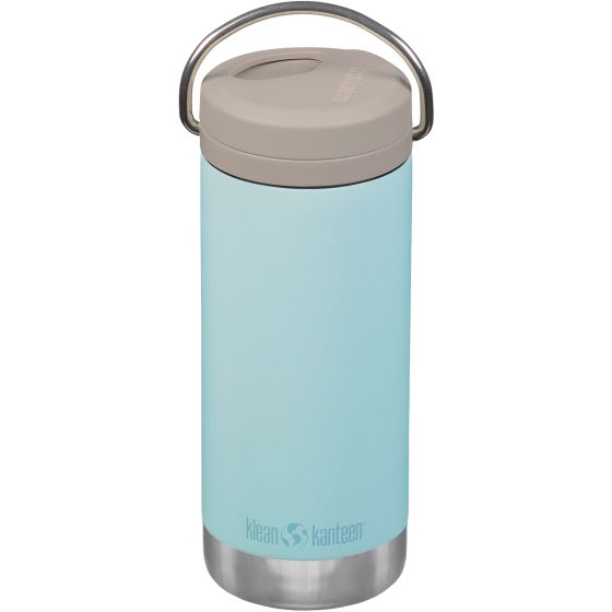 Klean Kanteen Borraccia isotermica TKWide 355ml Twist Cap w/Straw - Blue Tint