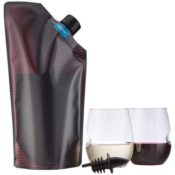 Vapur Wandervino Collection & 2 set di bicchieri Maroon