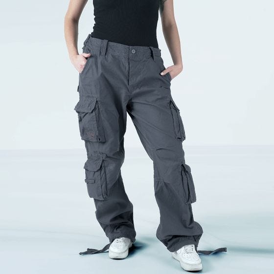 Surplus Pantaloni Airborne Vintage da donna - grigio antracite