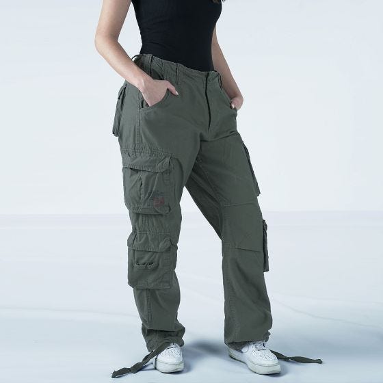 Surplus Pantaloni Airborne Vintage da donna - Oliva