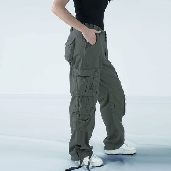 Surplus Pantaloni Airborne Vintage da donna - Oliva