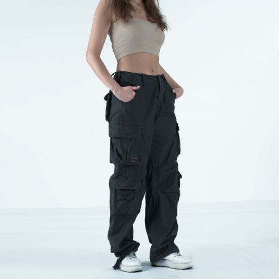 Surplus Pantaloni Airborne Vintage da donna - Nero