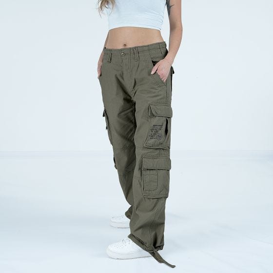 Brandit Pantaloni Pure Vintage da donna - Oliva