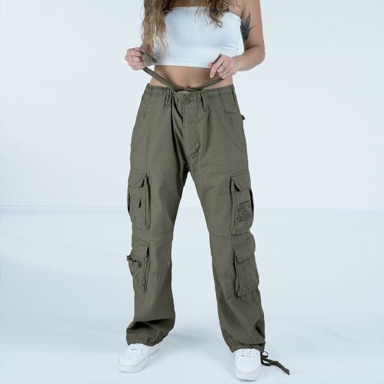 Brandit Pantaloni Pure Vintage da donna - Oliva
