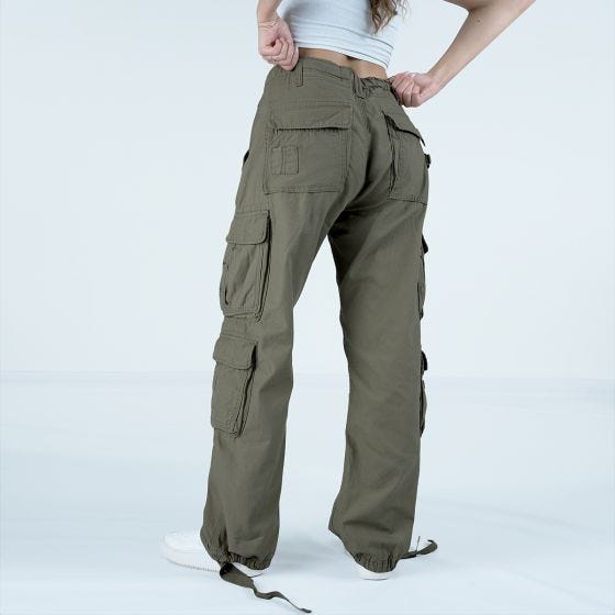 Brandit Pantaloni Pure Vintage da donna - Oliva