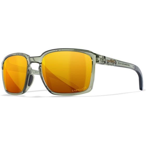 Wiley X Occhiali WX Alfa - Captivate Polarized Bronze Mirror Lenses / Gloss Crystal Light Olive/Grey