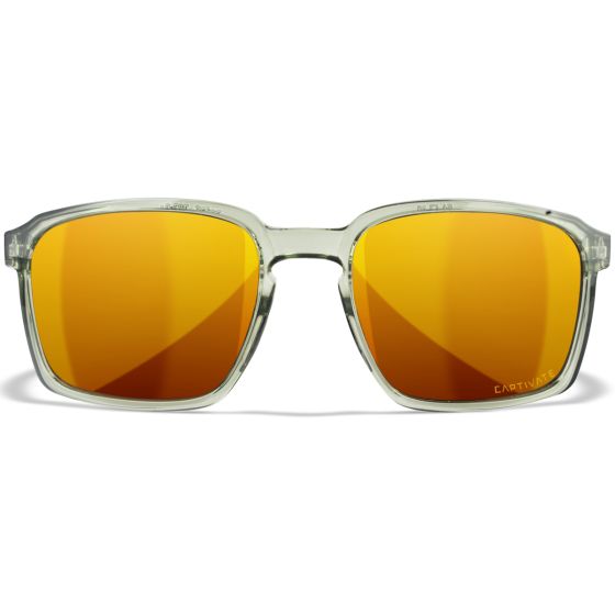Wiley X Occhiali WX Alfa - Captivate Polarized Bronze Mirror Lenses / Gloss Crystal Light Olive/Grey