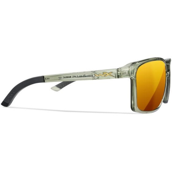 Wiley X Occhiali WX Alfa - Captivate Polarized Bronze Mirror Lenses / Gloss Crystal Light Olive/Grey
