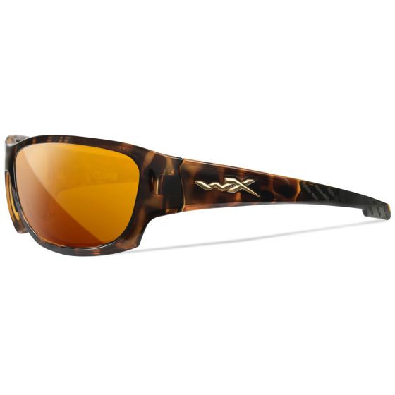 Wiley X Occhiali WX Climb - Captivate Polarized Bronze Mirror Lenses / Gloss Tortoise Frame