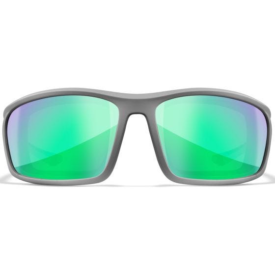 Wiley X Occhiali WX Grid - Captivate Polarized Green Mirror Lenses / Matte Cool Grey Frame
