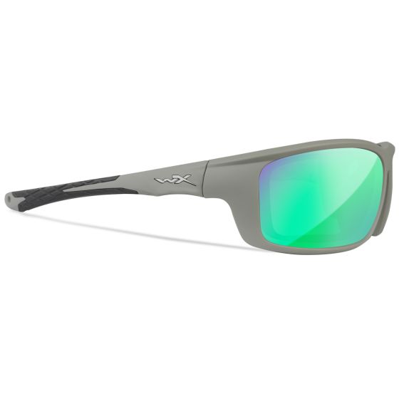 Wiley X Occhiali WX Grid - Captivate Polarized Green Mirror Lenses / Matte Cool Grey Frame