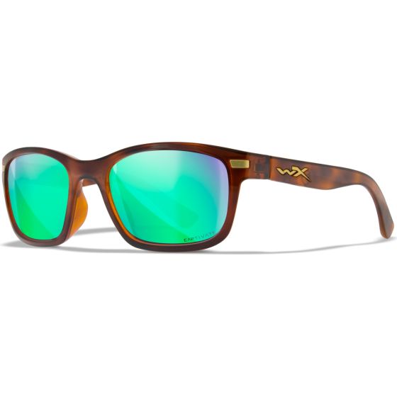 Wiley X Occhiali WX Helix - Captivate Polarized Green Mirror Lenses / Gloss Demi Brown Frame