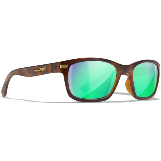Wiley X Occhiali WX Helix - Captivate Polarized Green Mirror Lenses / Gloss Demi Brown Frame