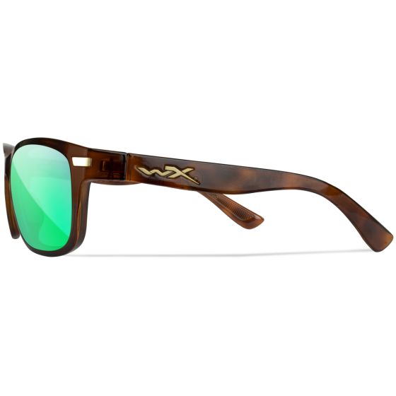 Wiley X Occhiali WX Helix - Captivate Polarized Green Mirror Lenses / Gloss Demi Brown Frame