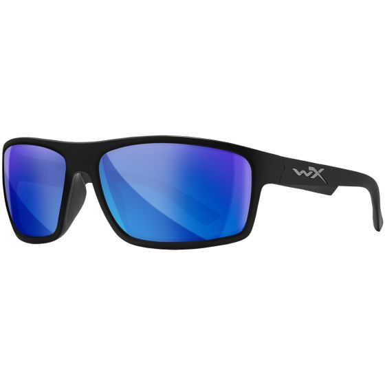 Wiley X Occhiali WX Peak - Polarized Blue Mirror Lenses / Matte Black Frame