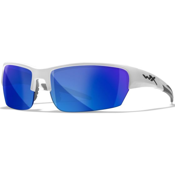 Wiley X Occhiali WX Saint - Polarized Blue Mirror Lens / Gloss White Frame