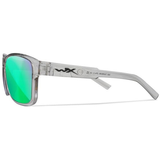 Wiley X Occhiali WX Trek - Captivate Polarized Green Mirror Lenses / Gloss Crystal Light Grey Frame
