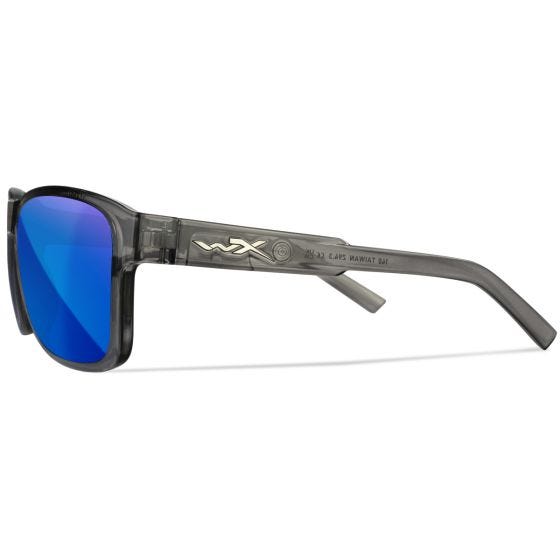 Wiley X Occhiali WX Trek - Captivate Polarized Blue Mirror Lenses / Gloss Crystal Dark Grey Frame