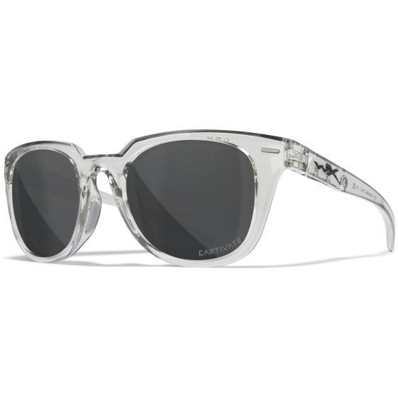 Wiley X Occhiali WX Ultra - Captivate Polarized Grey Lenses / Gloss Crystal Light Grey Frame