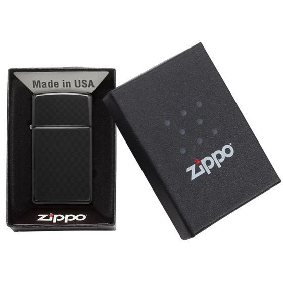 Zippo Accendino Carbon Fibre Design - Grey Dusk Iced