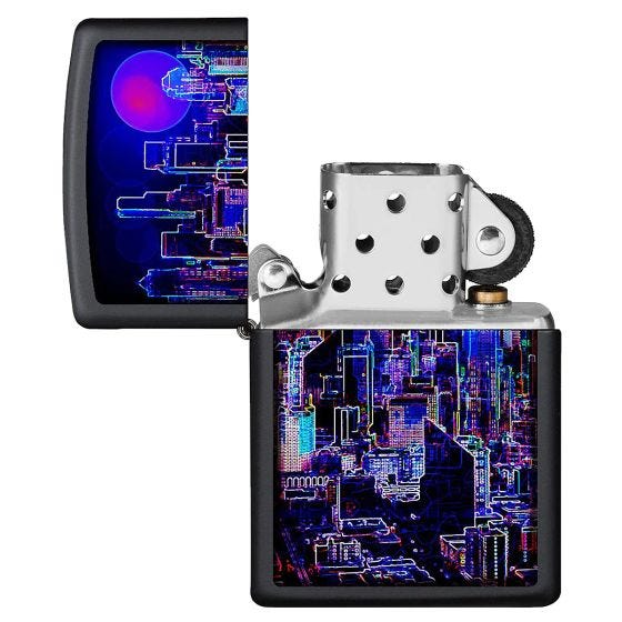 Zippo Accendino Cyberpunk - Black Matte