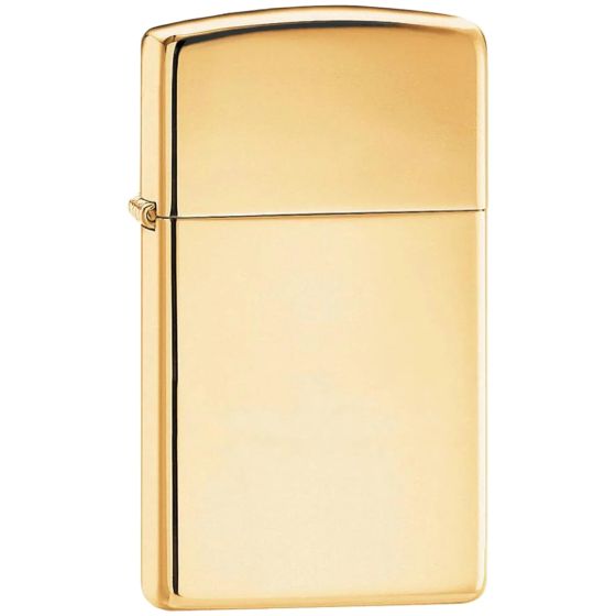 Zippo accendino Slim in ottone altamente lucido