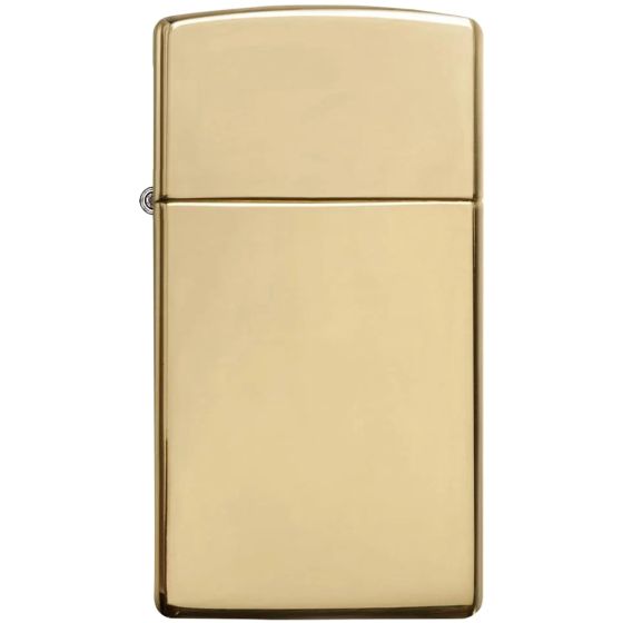 Zippo accendino Slim in ottone altamente lucido