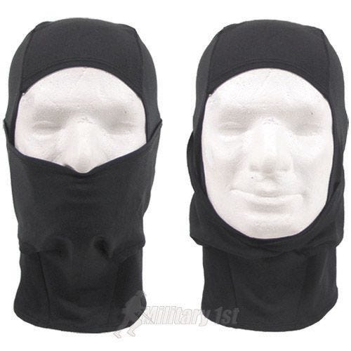 MFH passamontagna con 1 fessura in Spandex leggero in nero