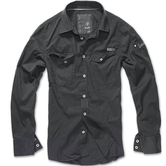 Brandit maglia taglio slim fit in nero