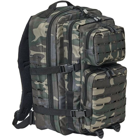 Brandit zaino US Cooper Lasercut Large in Dark Camo