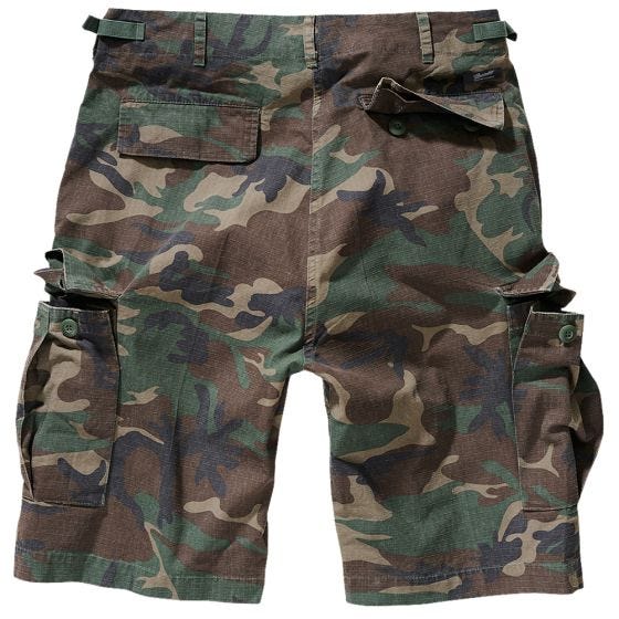 Brandit pantaloni corti BDU in Woodland