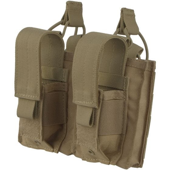 Condor astuccio portacaricatore doppio M14 Kangaroo in Coyote Brown