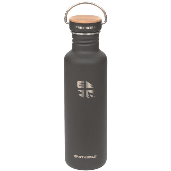 Earthwell borraccia Woodie a parete singola da 800 ml in Maple / Volcanic Black