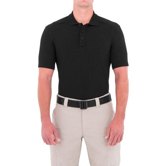 First Tactical maglietta uomo stile polo a manica corta con tasca per penna in nero