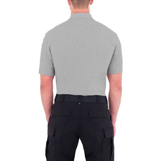 First Tactical maglietta uomo stile polo a manica corta con tasca per penna in Heather Grey