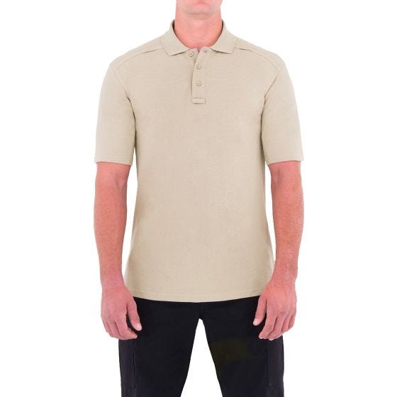 First Tactical maglietta uomo stile polo a manica corta con tasca per penna in cachi