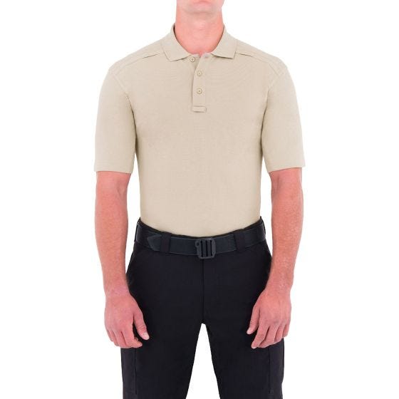 First Tactical maglietta uomo stile polo a manica corta con tasca per penna in cachi
