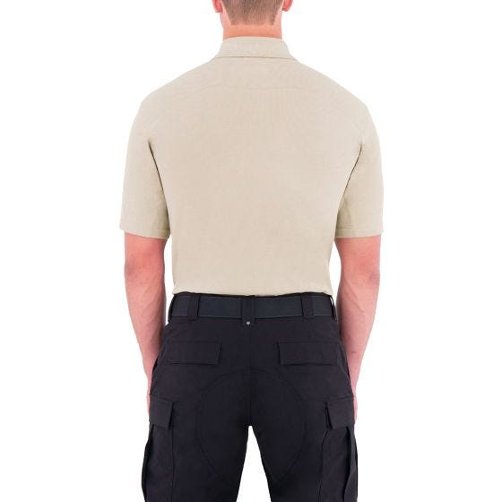 First Tactical maglietta uomo stile polo a manica corta con tasca per penna in cachi
