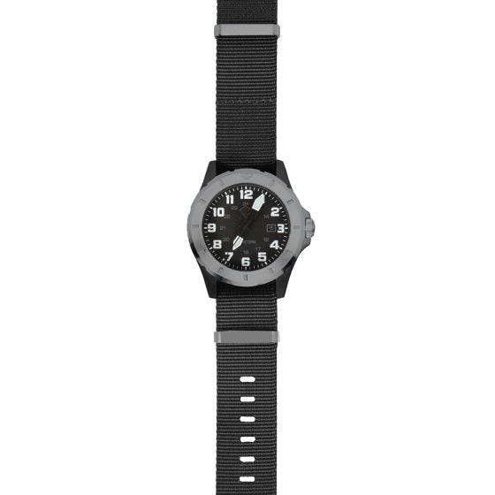 First Tactical orologio Ridgeline con cassa in carbonio colore acciaio INOX spazzolato / nero
