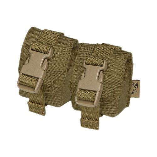Flyye tasca doppia porta bombe a mano in Coyote Brown